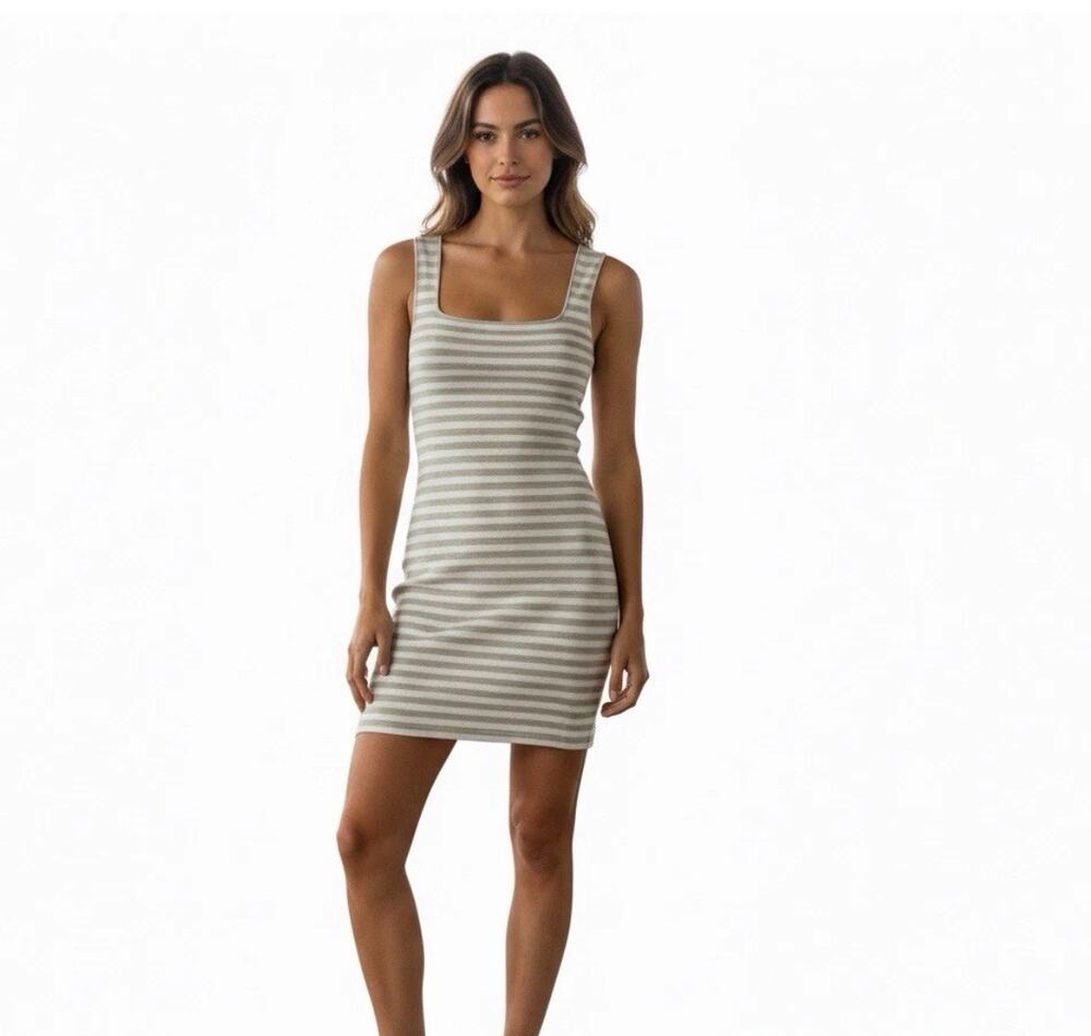 Zara grey striped mini dress size S